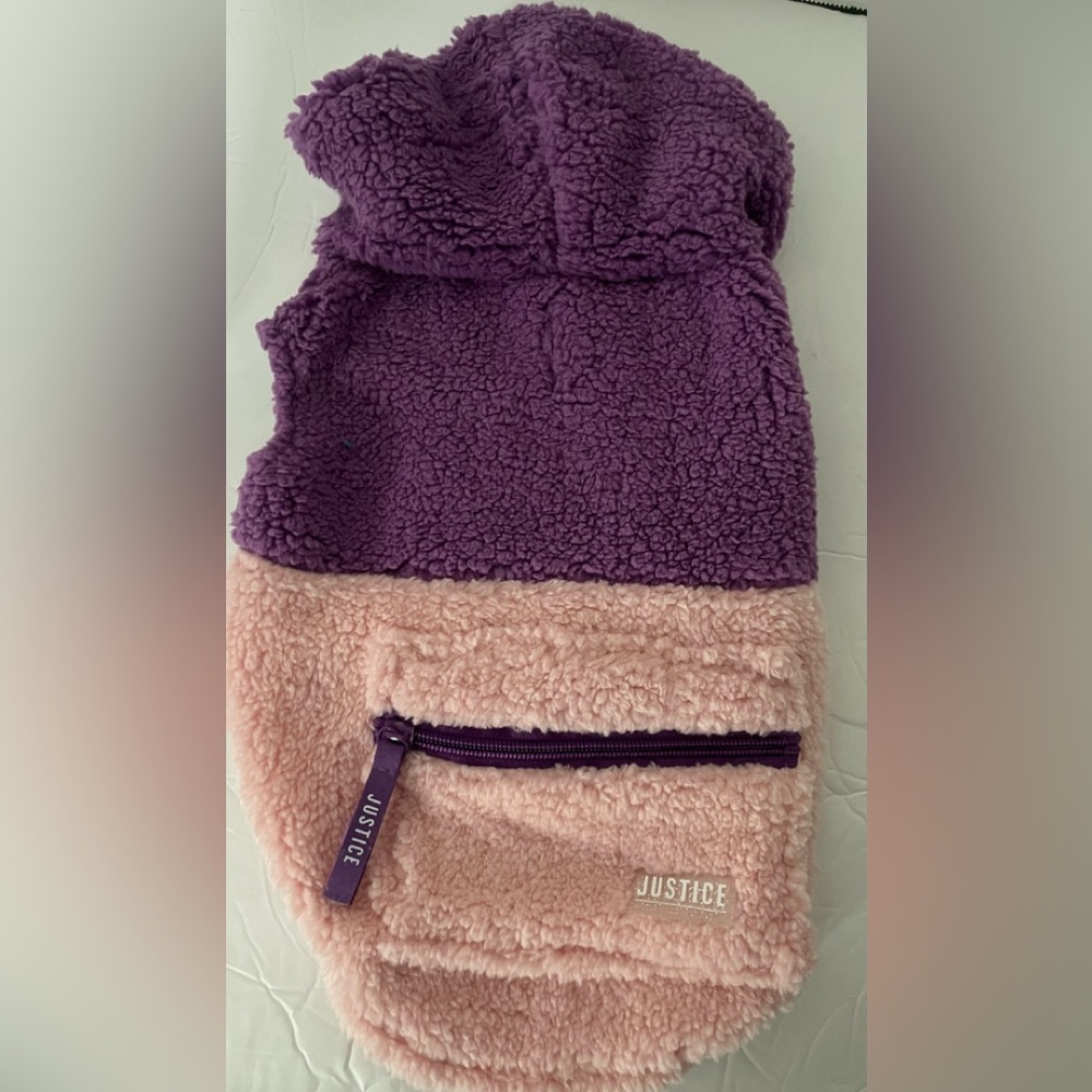 Justice Sherpa Hoodie for Pets size S New